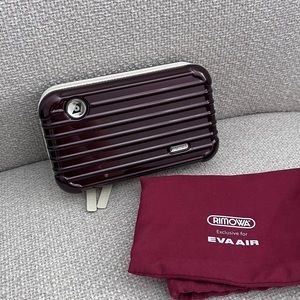 New Burgundy Red Rimowa EVA Airline Amenity Kit Cosmetic Case Makeup Bag